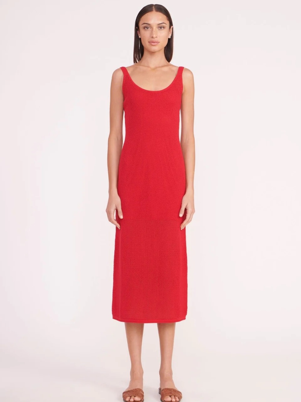 STAUD JESSICA COVERUP DRESS RED RUBY